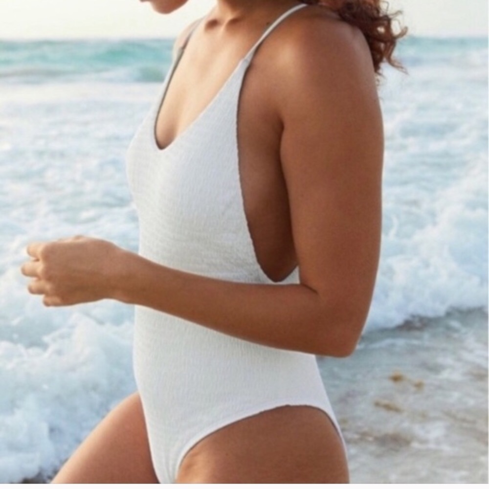Aerie Ribbed High Waisted One Piece Bikini